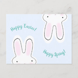 Happy Oaster Happy Spring blauer niedlicher lustig Postkarte