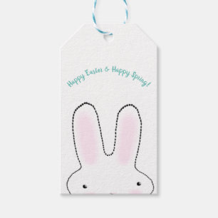 Happy Oaster Happy Spring niedlich Ostersonne Brau Geschenkanhänger