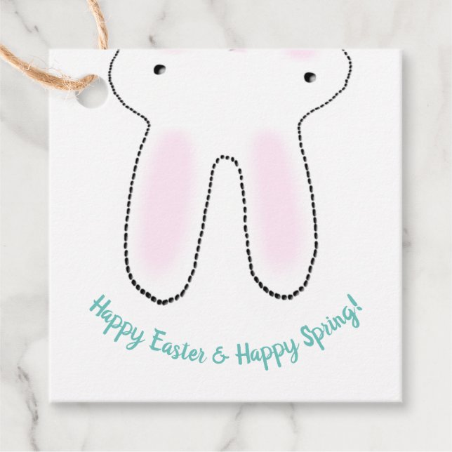 Happy Oaster Happy Spring niedlich Ostersonne lust Geschenkanhänger (Vorderseite)