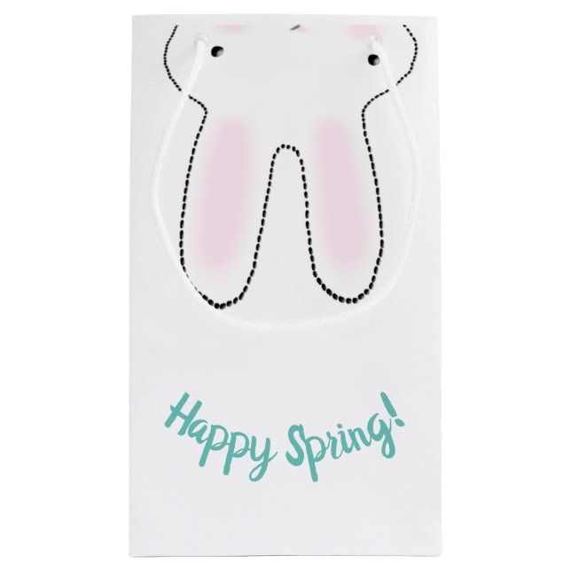 Happy Oaster Happy Spring niedlich Ostersonne lust Kleine Geschenktüte (Rückseite)