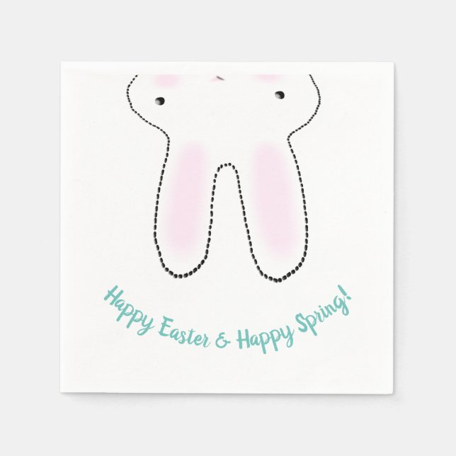 Happy Oaster Happy Spring niedlich Ostersonne lust Serviette (Vorderseite)