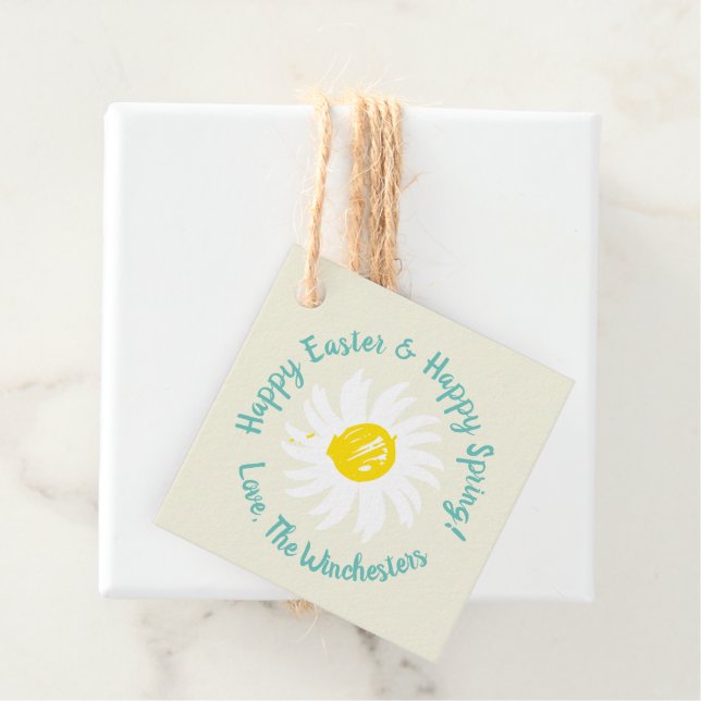 Happy Oaster Happy Spring niedliches, benutzerdefi Geschenkanhänger (Beispiel)