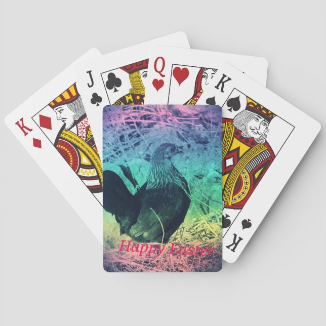 Happy Oaster Hen Spielkarten (Rückseite)