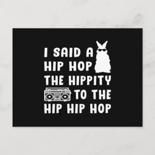 Happy Oaster Hip Hop Bunny Easter Egg Funny Gift Postkarte