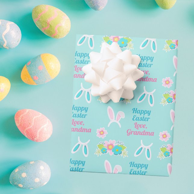 Happy Oaster Hübsche Personalisierte Pastelle Aqua Geschenkpapier Set (Von Creator hochgeladen)