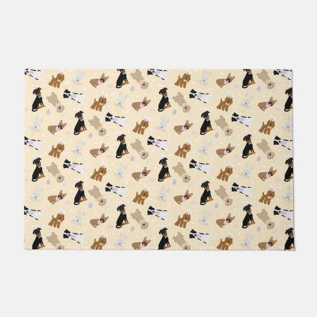 Happy Oaster Hunde Fußmatte (Vorderseite)