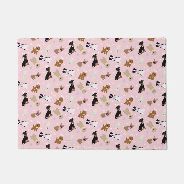 Happy Oaster Hunde Fußmatte (Vorderseite)