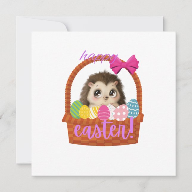 Happy Oaster Igel Card (Vorderseite)