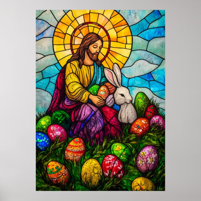 Happy Oaster Jesus Christus Poster (Vorne)