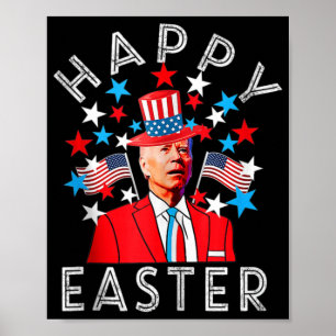 Happy Oaster Joe Biden 4. Juli Memorial Indepe Poster