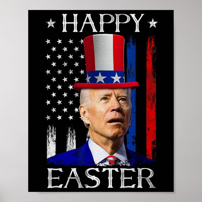 Happy Oaster Joe Biden Konfuse 4. Juli Indepe Poster (Vorne)