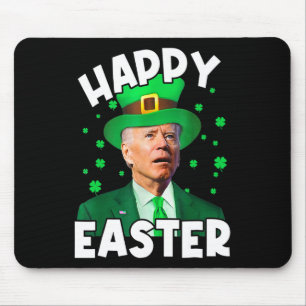 Happy Oaster Joe Biden St Patricks Day Leprechaun Mousepad