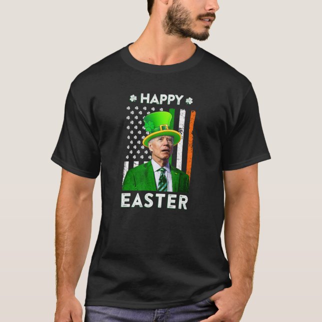 Happy Oaster Joe Biden St Patricks Day Leprechaun T-Shirt (Vorderseite)
