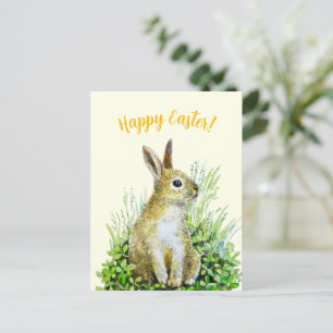 Happy Oaster Kleine sonnige Aquarell Postkarte