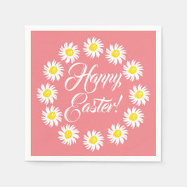 Happy Oaster Koral Drehbuch niedlich zaghaft fröhl Serviette