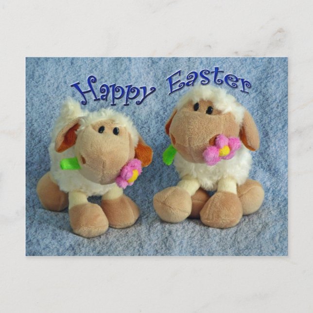 Happy Oaster Lambs Feiertagspostkarte (Vorderseite)