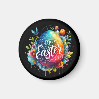 Happy Oaster: Lebhaftes Uferfarbeneier Magnet