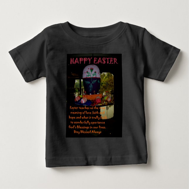 Happy Oaster Liebe Glaube und Hoffnung Wünsche Baby T-shirt (Vorderseite)