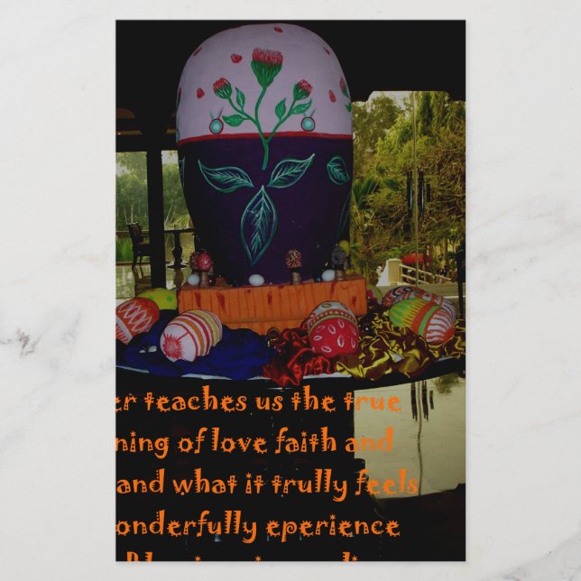 Happy Oaster Liebe Glaube und Hoffnung Wünsche Briefpapier (Vorderseite)