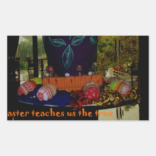 Happy Oaster Liebe Glaube und Hoffnung Wünsche Rechteckiger Aufkleber