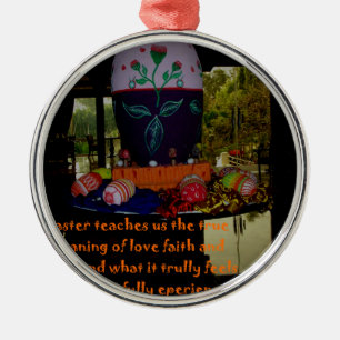 Happy Oaster Liebe Glaube und Hoffnung Wünsche Silbernes Ornament