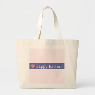 Happy Oaster Lila Banner Jumbo Stoffbeutel