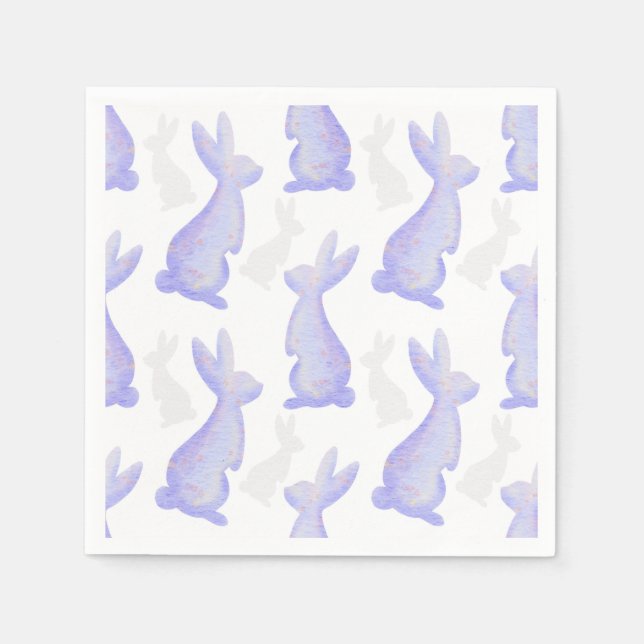 Happy Oaster - Lila Bunny's Muster Serviette (Vorderseite)