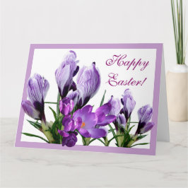 Happy Oaster lila Crocus boho blumenreich hübsch Karte