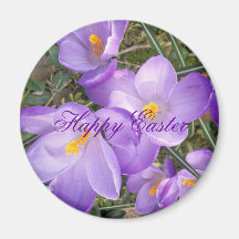 Happy Oaster Lila Crocus Magnet