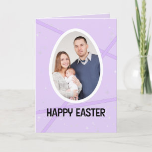 Happy Oaster Lila Egg Rahmen Ihr individuelles Fot Feiertagskarte
