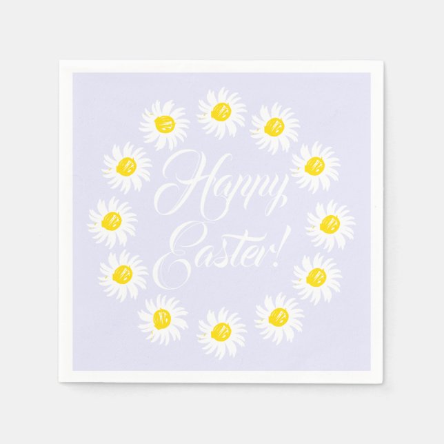 Happy Oaster lilac Drehbuch niedlich zaghaft fröhl Serviette (Vorderseite)