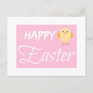 Happy Oaster Little Chick White Feiertagspostkarte