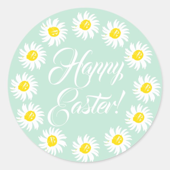 Happy Oaster Meeresfrüchte Minze niedliche Tagesra Runder Aufkleber (Vorderseite)