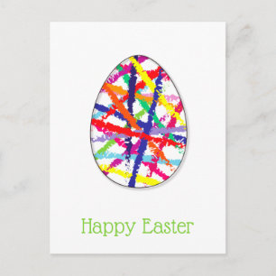 Happy Oaster Minimal Ei Postkarte