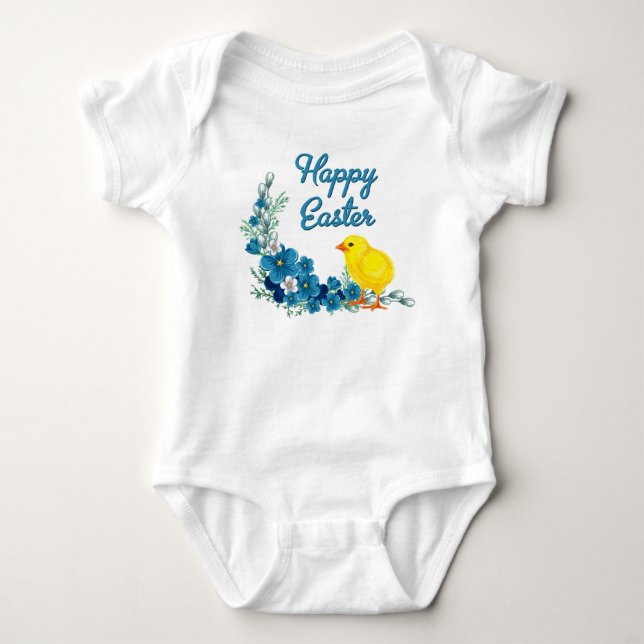 Happy Oaster mit Baby Chick Strampler (Vorderseite)