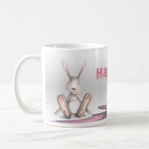 Happy Oaster mit Big Foot Rabbit Kaffeetasse