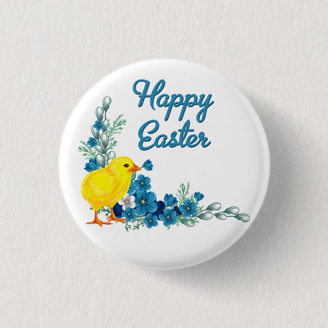Happy Oaster mit einem Baby Chick Button (Vorderseite)