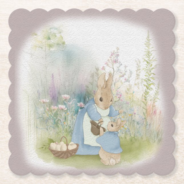 Happy Oaster mit Peter Rabbit Untersetzer (Vorderseite)