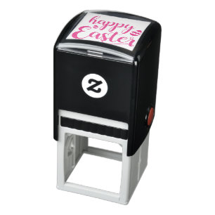 Happy Oaster Multi-farbige Ostereier Typografie Permastempel