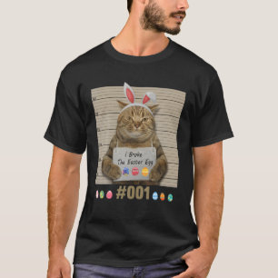 Happy Oaster Niedlich Bunny Cat Eggs Basket Männe T-Shirt