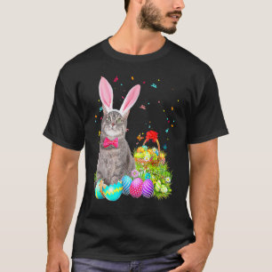 Happy Oaster Niedlich Bunny Cat Eggs Basket Männer T-Shirt