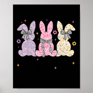 Happy Oaster Niedlich Bunny Coquette Bow Frauen Ki Poster