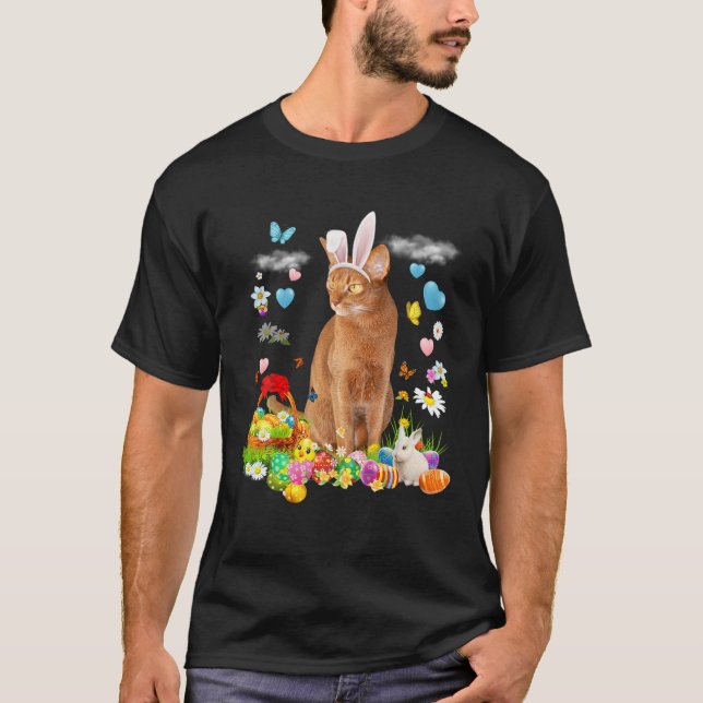 Happy Oaster Niedlich Bunny Dog Australian Shepher T-Shirt (Vorderseite)