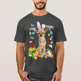 Happy Oaster Niedlich Bunny Dog Chihuahua Eggs Bas T-Shirt