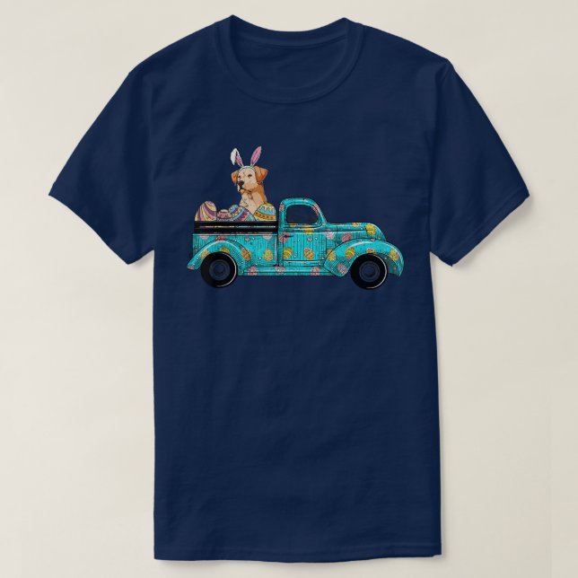 Happy Oaster Niedlich Bunny Dog Labrador Eggs Alte T-Shirt (Design vorne)