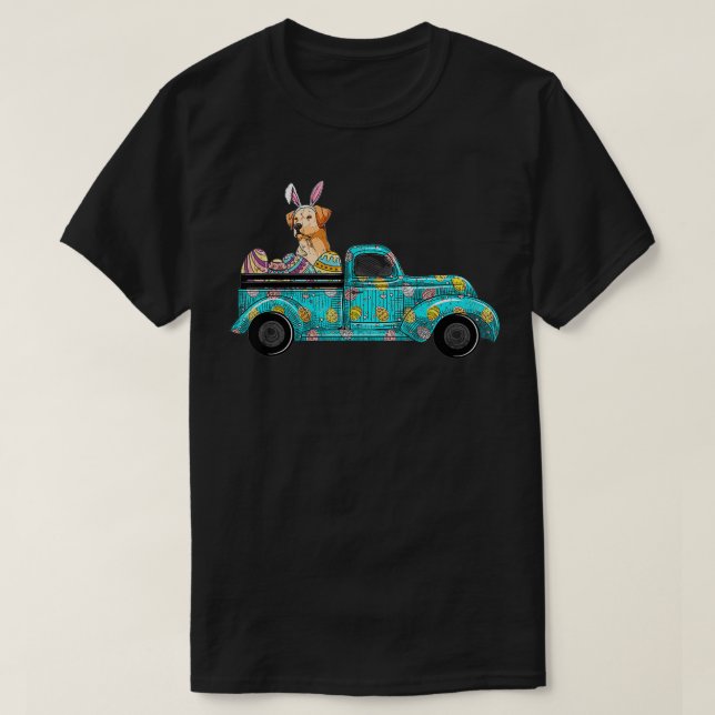 Happy Oaster Niedlich Bunny Dog Labrador Eggs Alte T-Shirt (Design vorne)