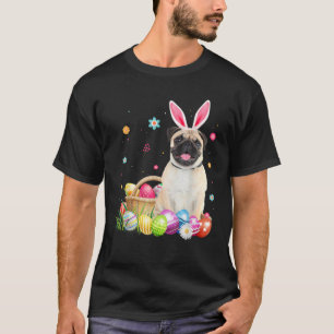 Happy Oaster Niedlich Bunny Dog Mops Eier Basket F T-Shirt
