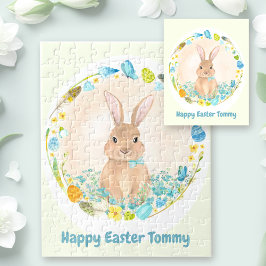 Happy Oaster Niedlich Bunny personalisiert Puzzle