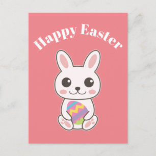 Happy Oaster Niedlich Bunny Postkarte