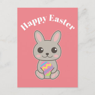 Happy Oaster Niedlich Bunny Postkarte